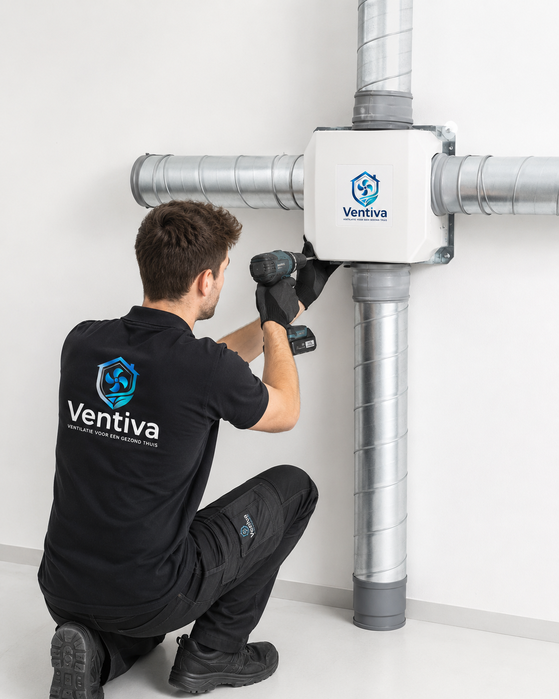 Nieuwe ventilatie-installatie voor een woning