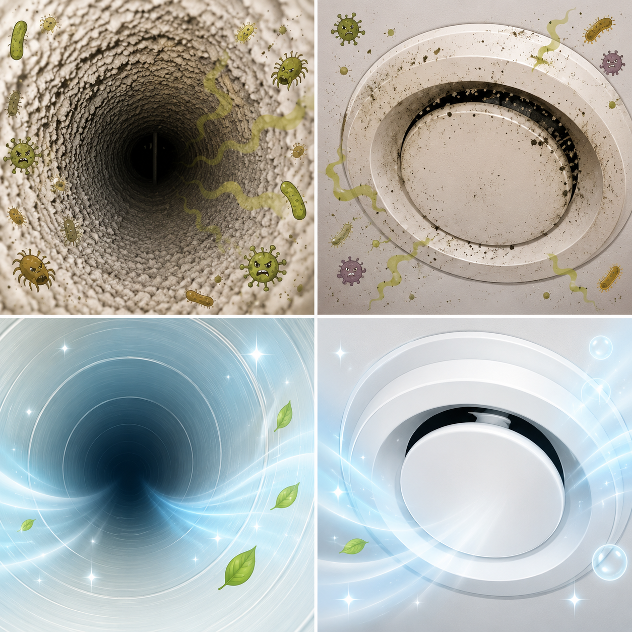 Netjes gemonteerde ventilatiekanalen